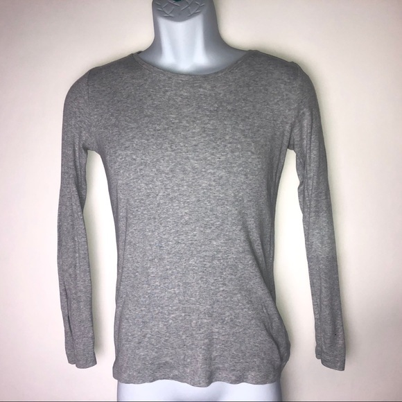 JCP Gray Long Sleeve T-shirt Women's PS - Picture 1 of 8